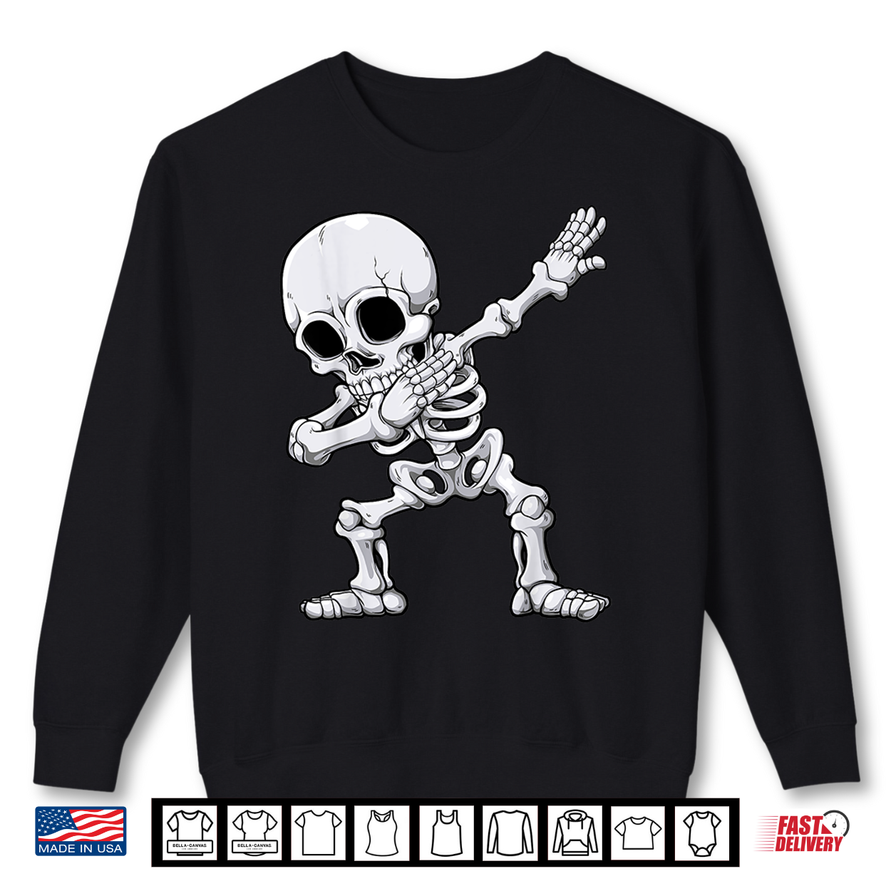 Halloween Dabbing Skeleton Skull Rib Cage Dab Dance Shirt