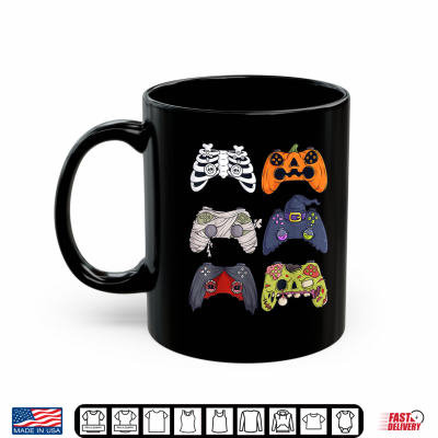 Mug Halloween Skeleton Zombie Gaming Controllers Mummy Shirt