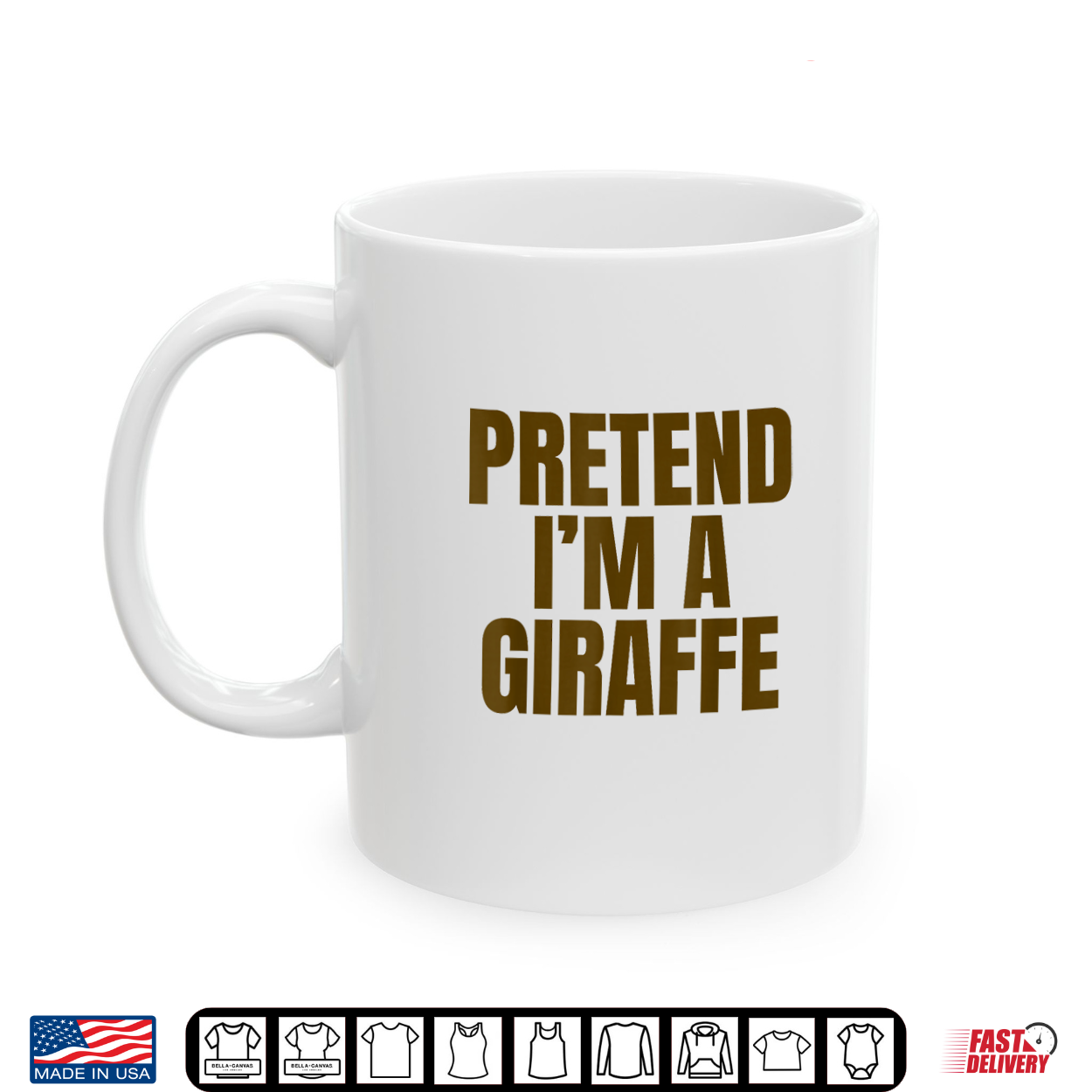 Pretend Im A Giraffe Funny Minimalist Halloween Costume Shirt
