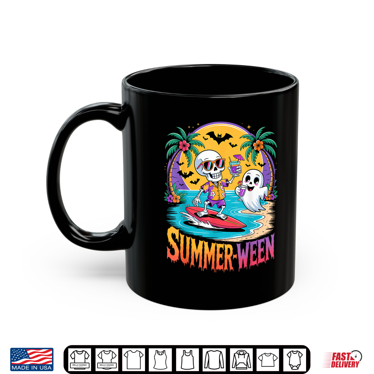 Skeleton Ghost Spooky Beach Holiday Summer Party Summerween Shirt
