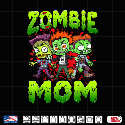 Zombie Mom Halloween Costume Family Matching Shirt 4 Design Zombie Mom Halloween Costume Family Matching Shirt