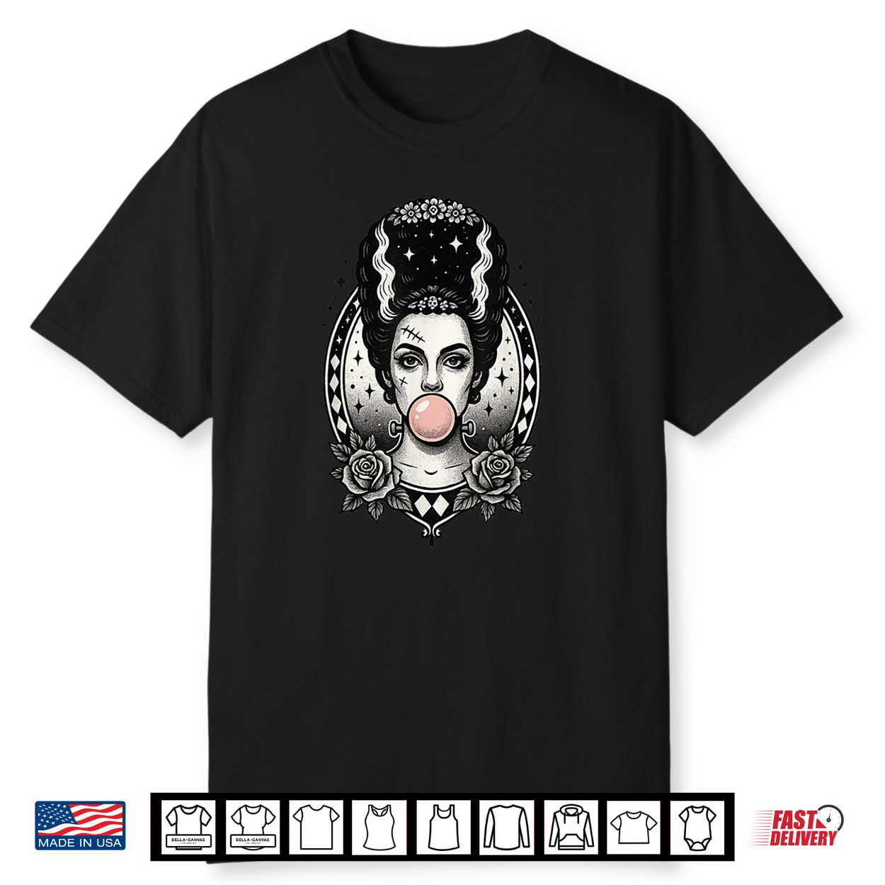 Gothic Monster Bride Bubblegum Vintage Halloween Aesthetic Shirt Gothic Monster Bride Bubblegum Vintage Halloween Aesthetic Shirt