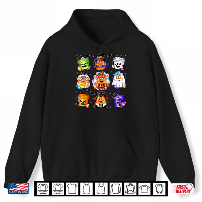 Hoodie Chicken Nuggets Pumpkin Halloween 90s Shirt