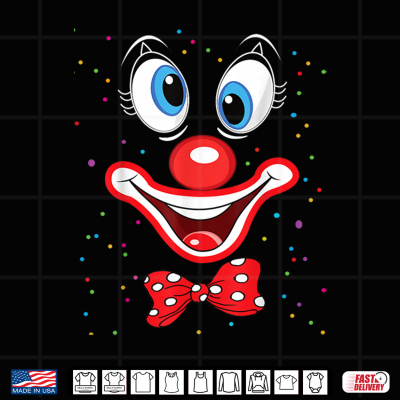 Design Carnival Clown Face Circus Costume Shirt