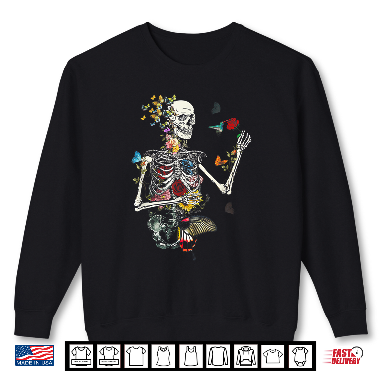 Cool Skeleton Plant Nature Flower Halloween Shirt Cool Skeleton Plant Nature Flower Halloween Shirt