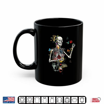 Cool Skeleton Plant Nature Flower Halloween Shirt 3 Mug Cool Skeleton Plant Nature Flower Halloween Shirt