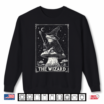 Cottagecore The Wizard Frog Tarot Card Dark Academia Shirt 1 Sweatshirt Cottagecore The Wizard Frog Tarot Card Dark Academia Shirt