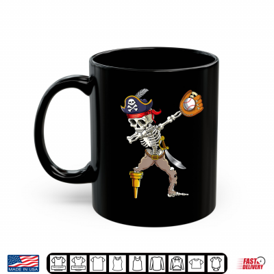 Mug Dab Skeleton Dabbing Skeleton Pirate Baseball Shirt