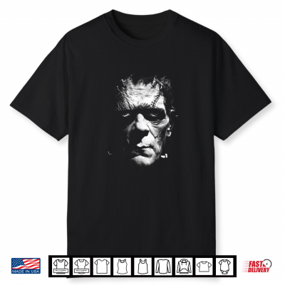 Frankenstein Portrait Classic Halloween Monster Horror Movie Shirt