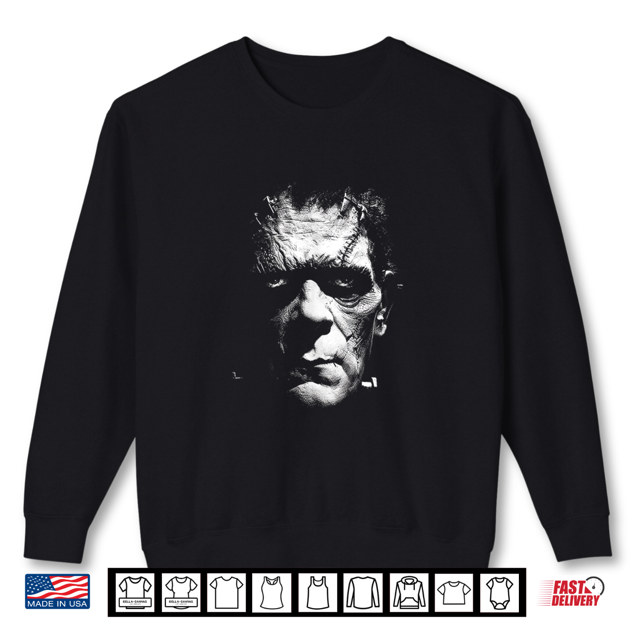 Frankenstein Portrait Classic Halloween Monster Horror Movie Shirt