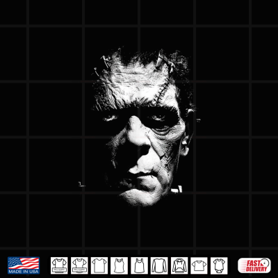 Design Frankenstein Portrait Classic Halloween Monster Horror Movie Shirt