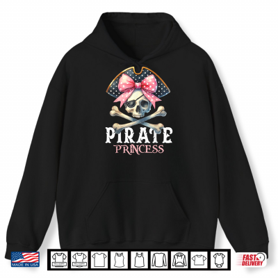 Hoodie Funny Pirate Princess Coquette Bow Halloween Costume Shirt