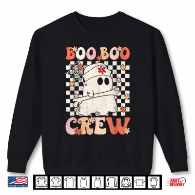Sweatshirt Groovy Boo Boo Crew Nurse Ghost Paramedic EMT EMS Halloween Shirt