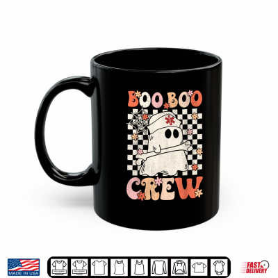 Mug Groovy Boo Boo Crew Nurse Ghost Paramedic EMT EMS Halloween Shirt