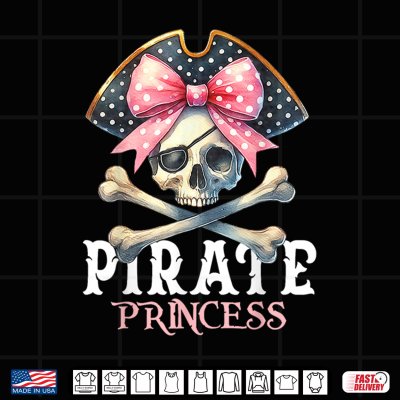 Design Funny Pirate Princess Coquette Bow Halloween Costume Shirt