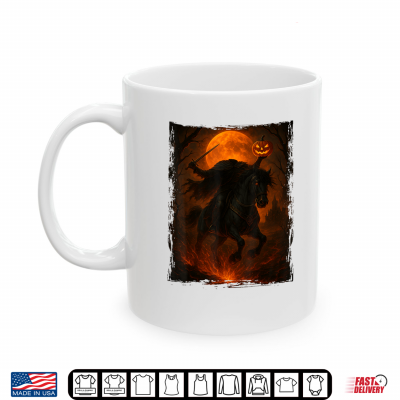 Mug Headless Horseman Scary Pumpkin Halloween Shirt