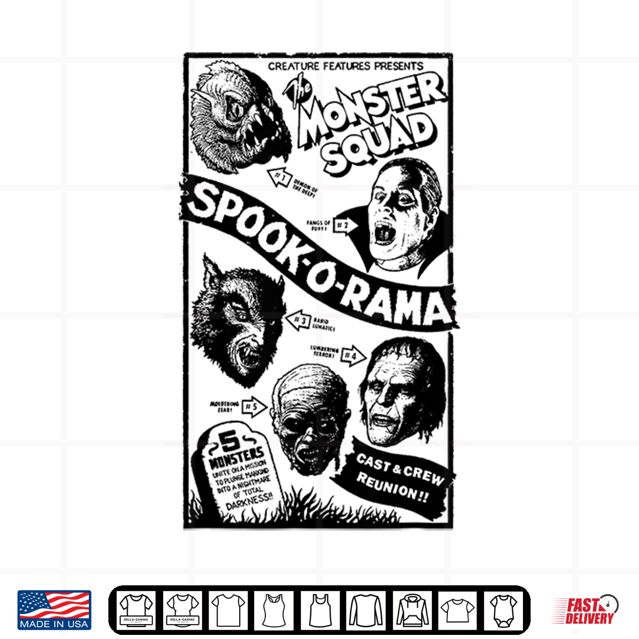 Halloween Spook O Rama Horror Show Monster Squad Shirt