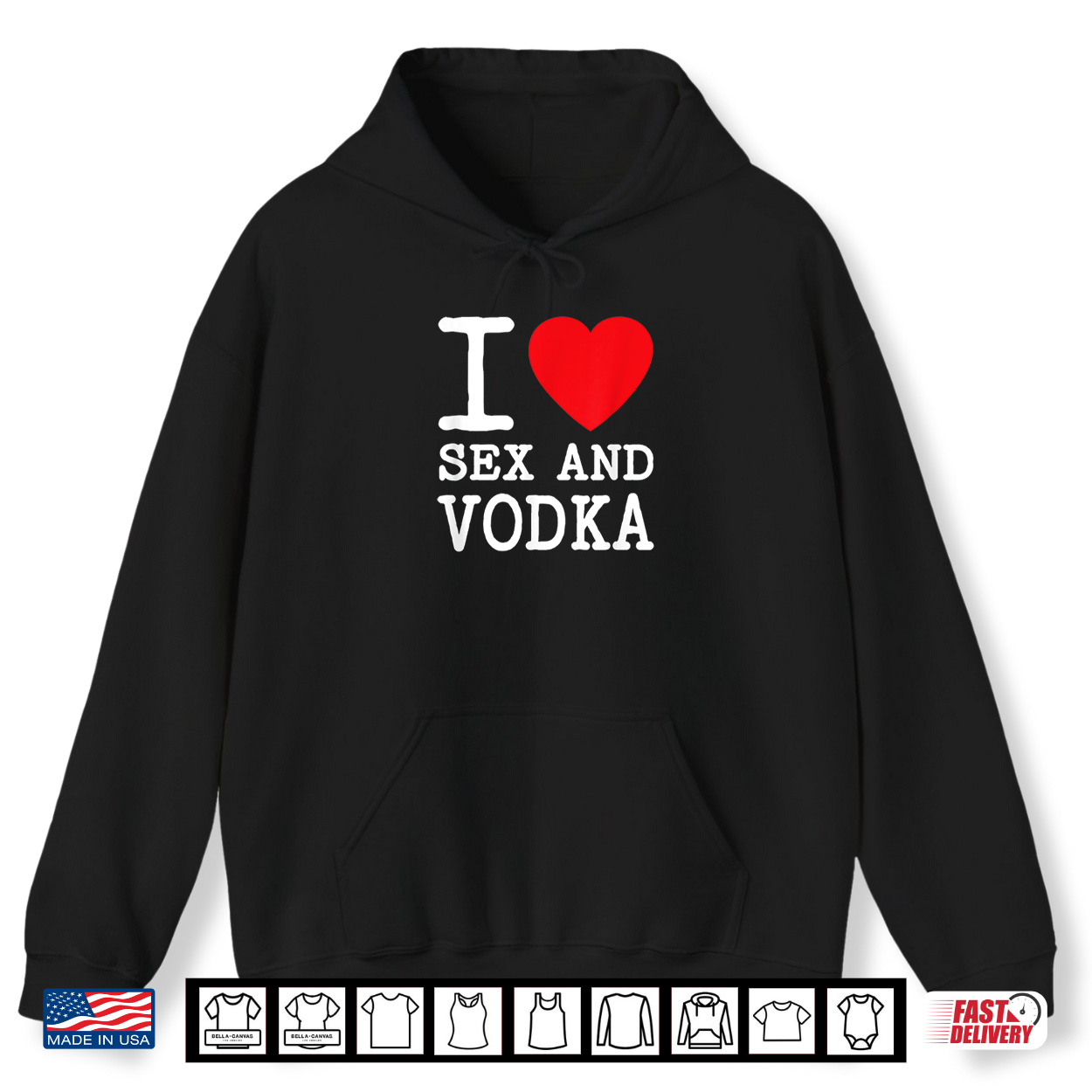 I Love Sex Vodka For Funny Drinking Women Of Red Heart Party Shirt