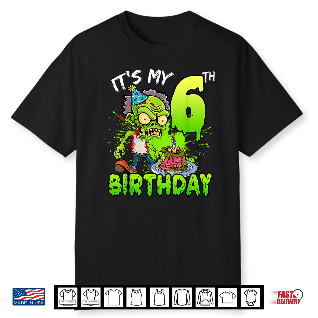It’S My 6Th Birthday Zombie Lover Shirt It’S My 6Th Birthday Zombie Lover Shirt