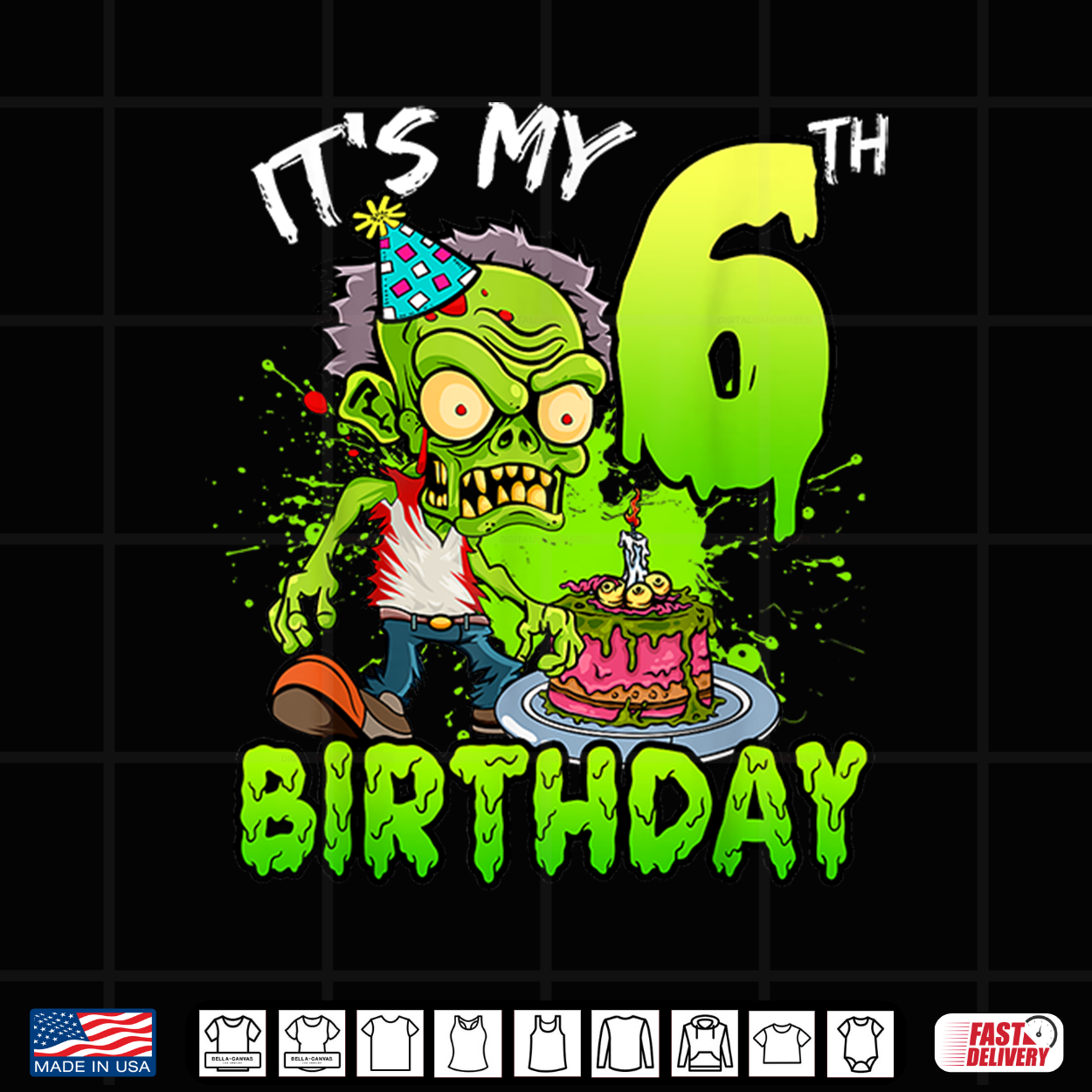 It’S My 6Th Birthday Zombie Lover Shirt It’S My 6Th Birthday Zombie Lover Shirt