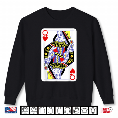 Queen Of Hearts Playing Cards Halloween Costume Casino Easy Shirt 2 Sweatshirt Queen Of Hearts Playing Cards Halloween Costume Casino Easy Shirt