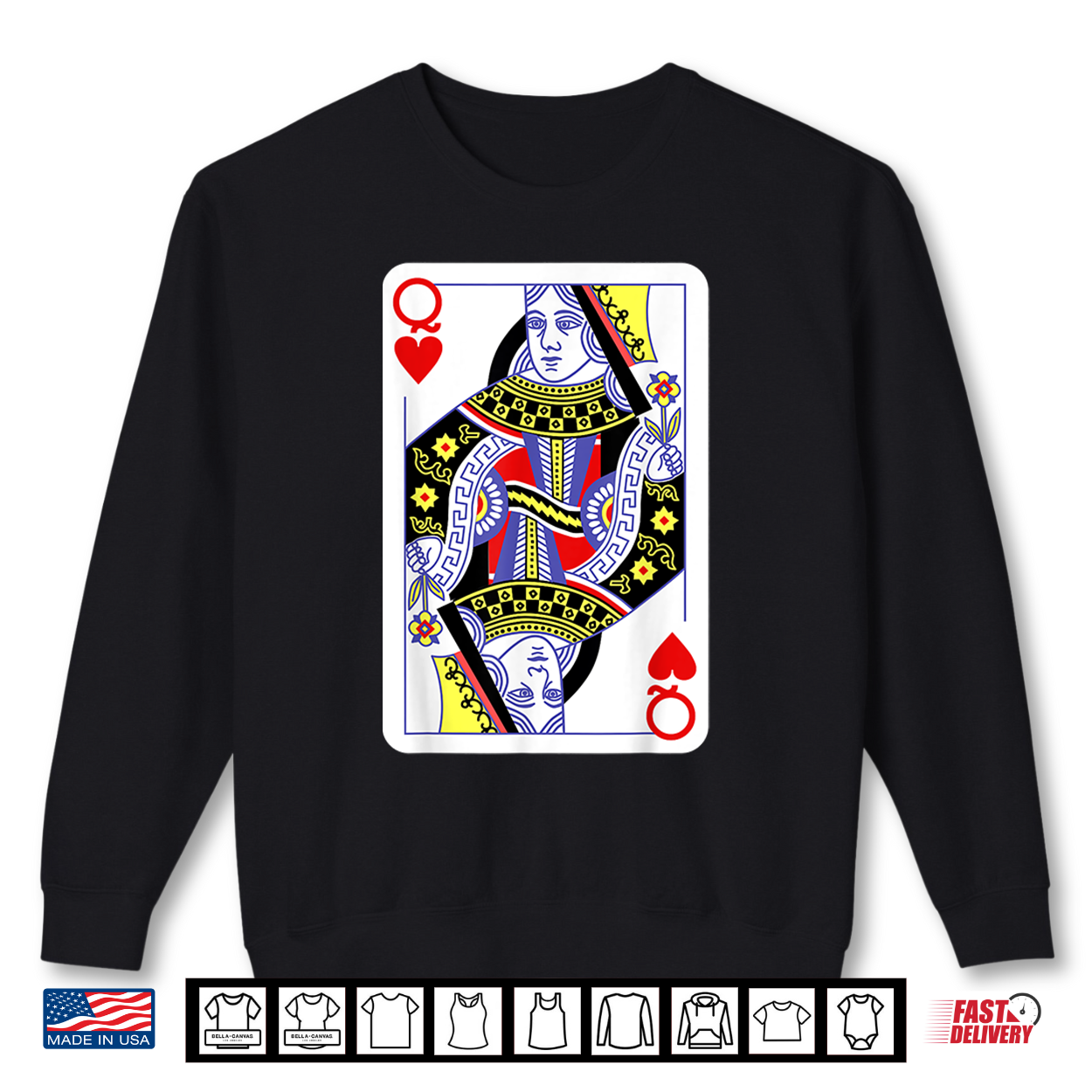 Queen Of Hearts Playing Cards Halloween Costume Casino Easy Shirt Queen Of Hearts Playing Cards Halloween Costume Casino Easy Shirt