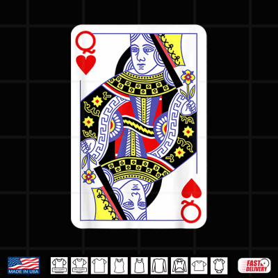 Queen Of Hearts Playing Cards Halloween Costume Casino Easy Shirt 4 Design Queen Of Hearts Playing Cards Halloween Costume Casino Easy Shirt