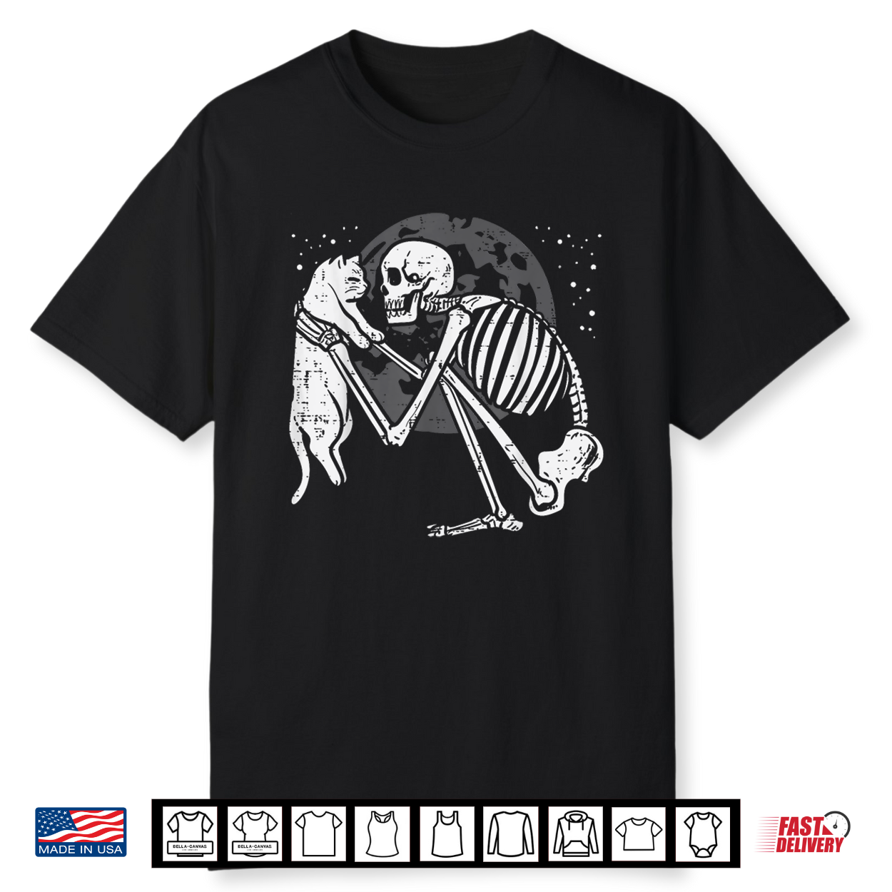 Skeleton Cat Skull Kitty Cute Goth Halloween Shirt Skeleton Cat Skull Kitty Cute Goth Halloween Shirt