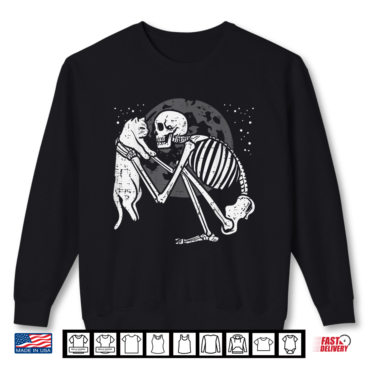 Skeleton Cat Skull Kitty Cute Goth Halloween Shirt Skeleton Cat Skull Kitty Cute Goth Halloween Shirt