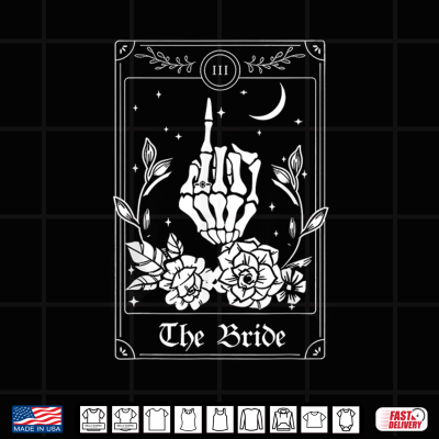 Design Wedding Tarot Card The Bride Halloween Bachelorette Matching Shirt