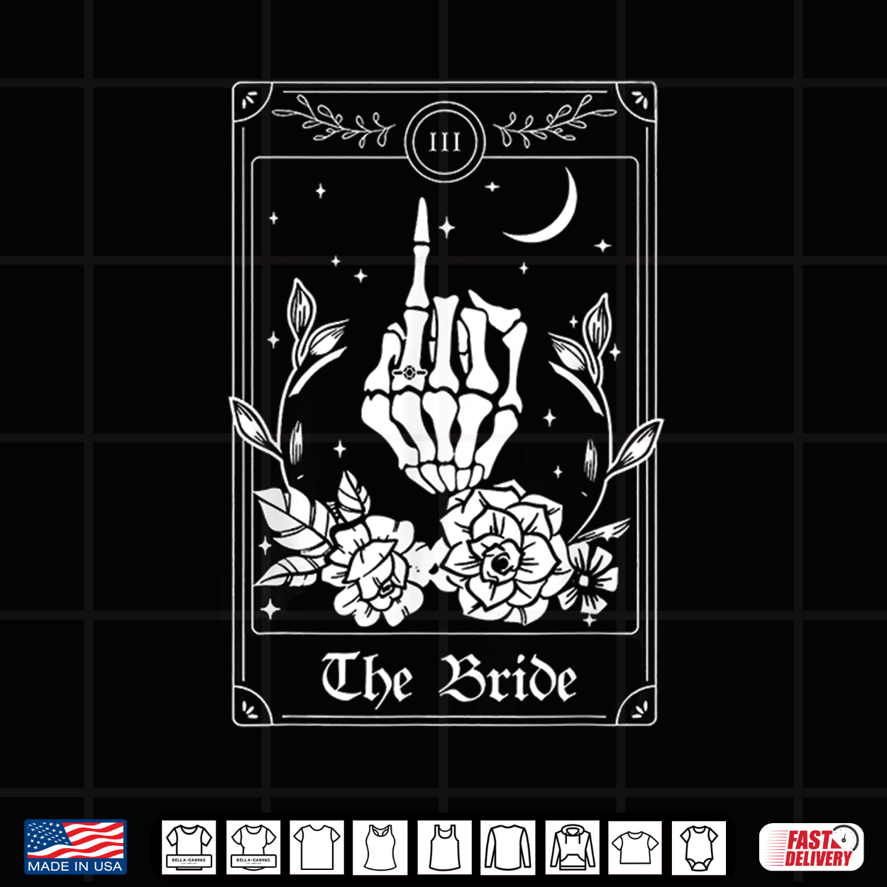 Wedding Tarot Card The Bride Halloween Bachelorette Matching Shirt