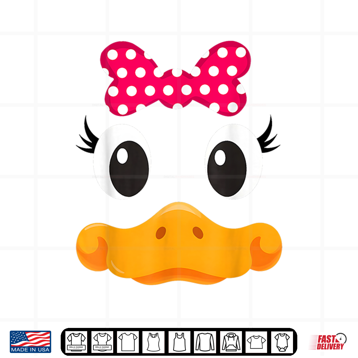 Yellow Duck Face Halloween Animal Costume Coquette Bow Shirt