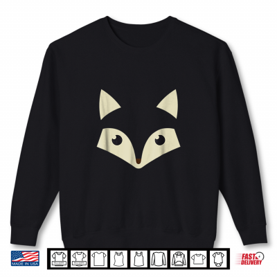 Sweatshirt Cute Fox Face Shirt Awesome Halloween Costume Gift Shirt