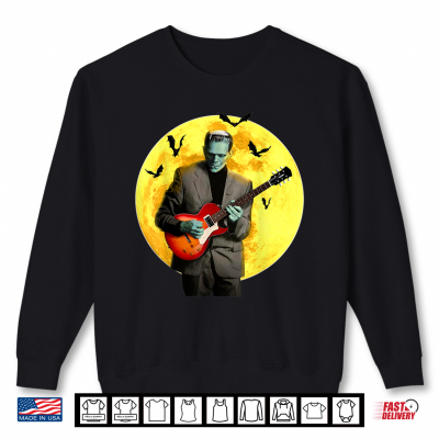 Sweatshirt Frankenguitar Frankenstein Plays Electric Guitar Halloween Shirt