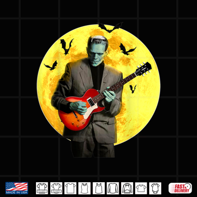 Design Frankenguitar Frankenstein Plays Electric Guitar Halloween Shirt