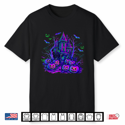 Halloween Spooky Scene Retro Pumpkin Scary Season Shirt