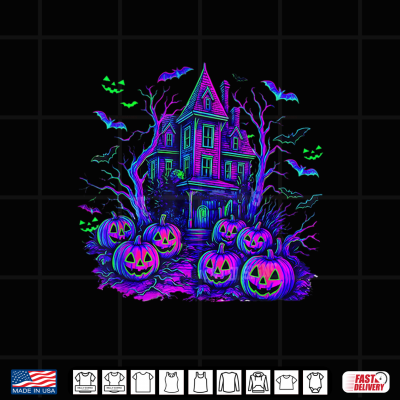 Design Halloween Spooky Scene Retro Pumpkin Scary Season Shirt