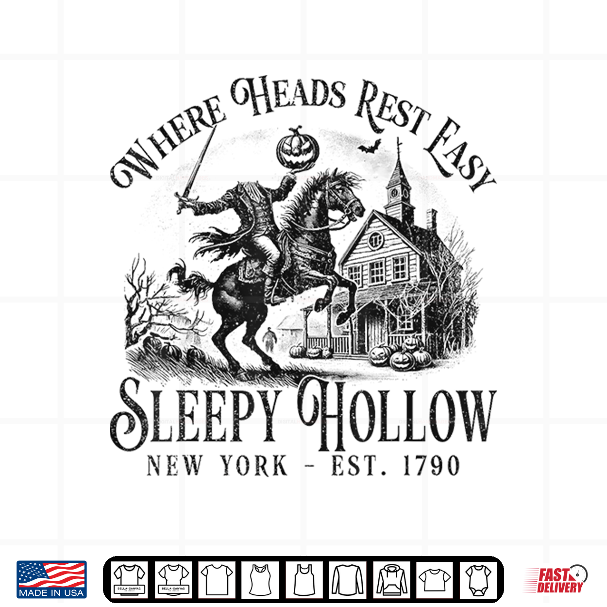 Headless Horseman Sleepy Hollow Jack O Lantern Halloween Shirt
