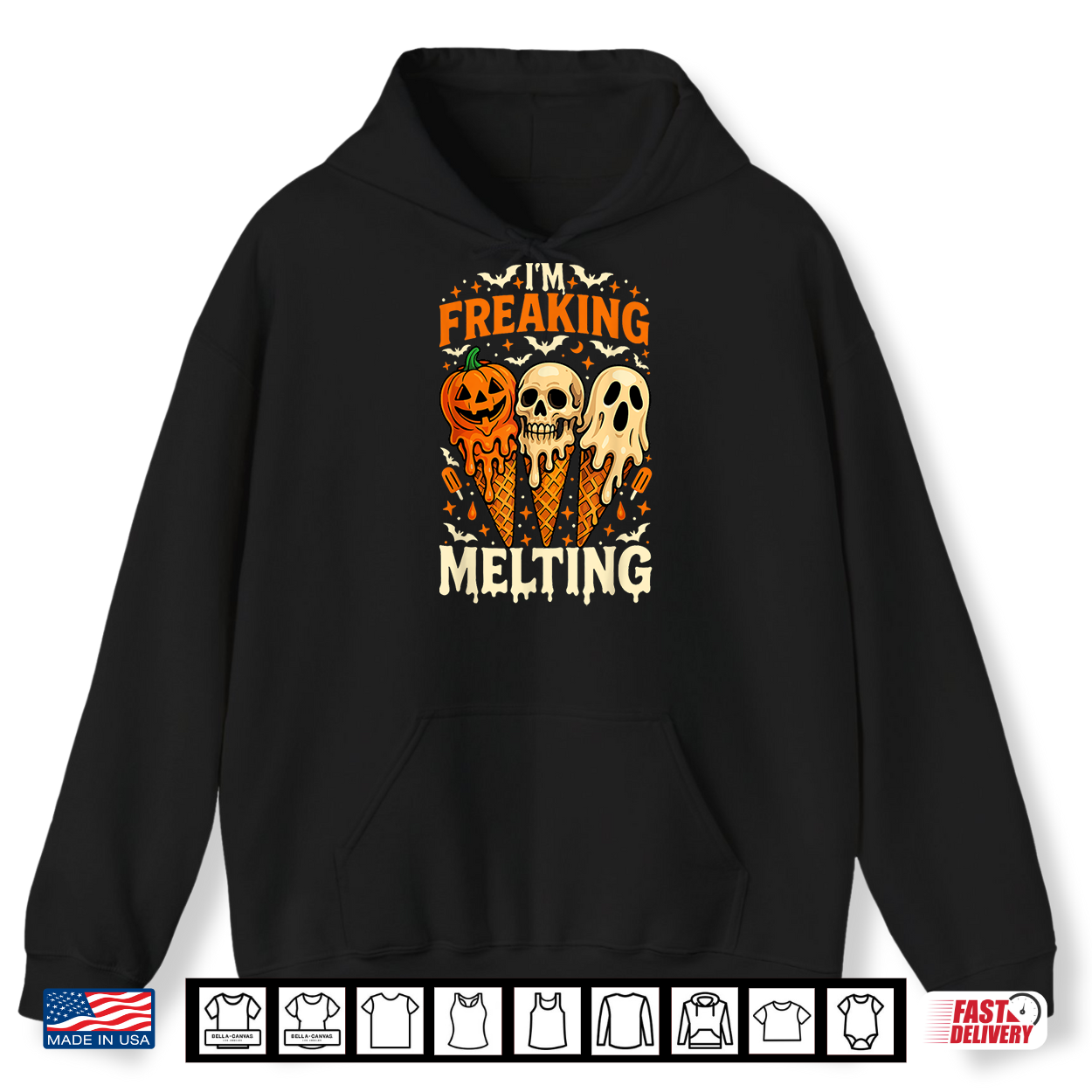 I’M Freaking Melting Funny Halloween Ice Cream Joke Shirt I’M Freaking Melting Funny Halloween Ice Cream Joke Shirt