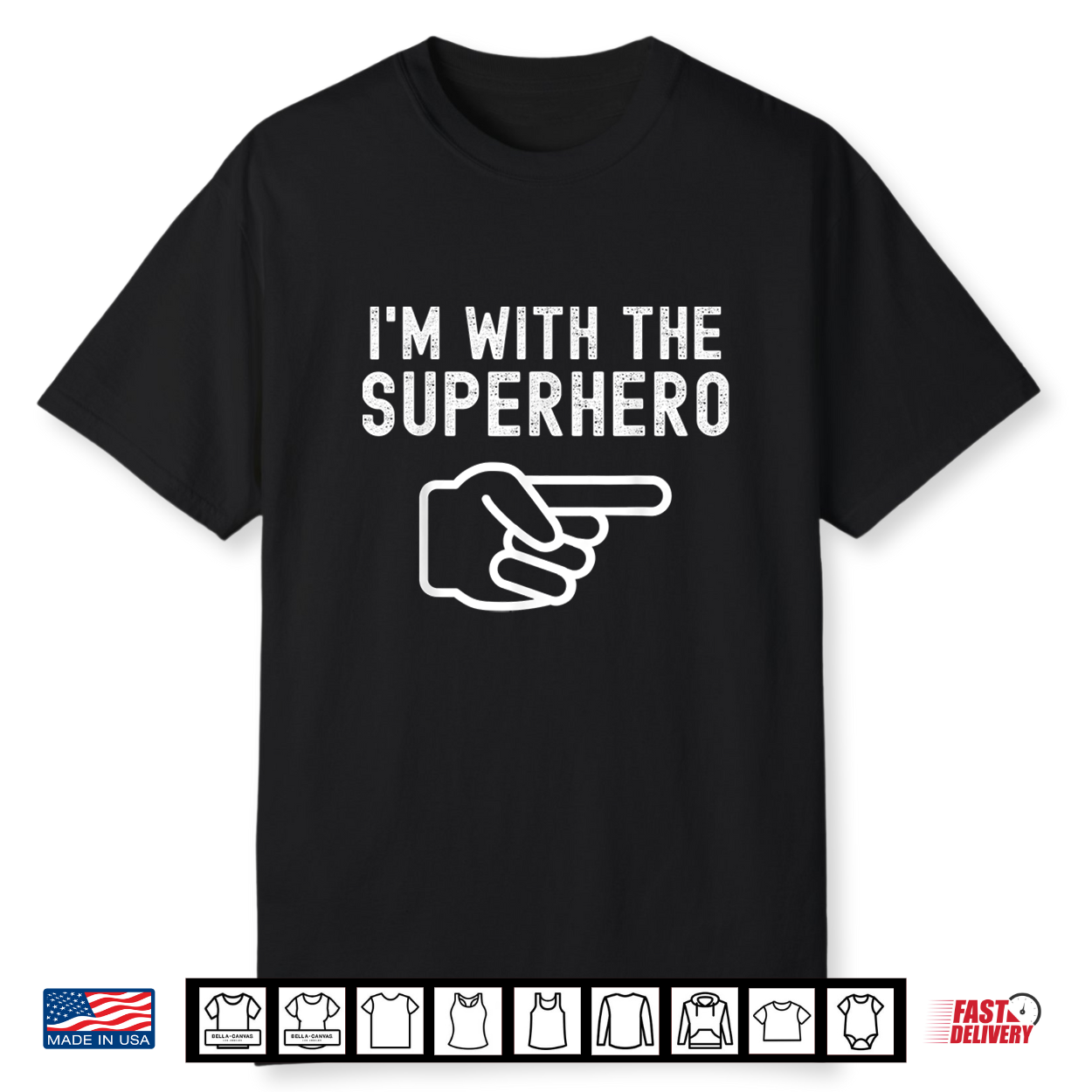 I’M With Superhero Funny Couples Matching Halloween Costume Shirt I’M With Superhero Funny Couples Matching Halloween Costume Shirt