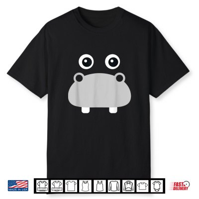 Kawaii Hippo Face Easy Halloween Costume Gift Shirt