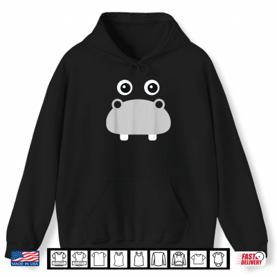Kawaii Hippo Face Easy Halloween Costume Gift Shirt 1 Hoodie Kawaii Hippo Face Easy Halloween Costume Gift Shirt