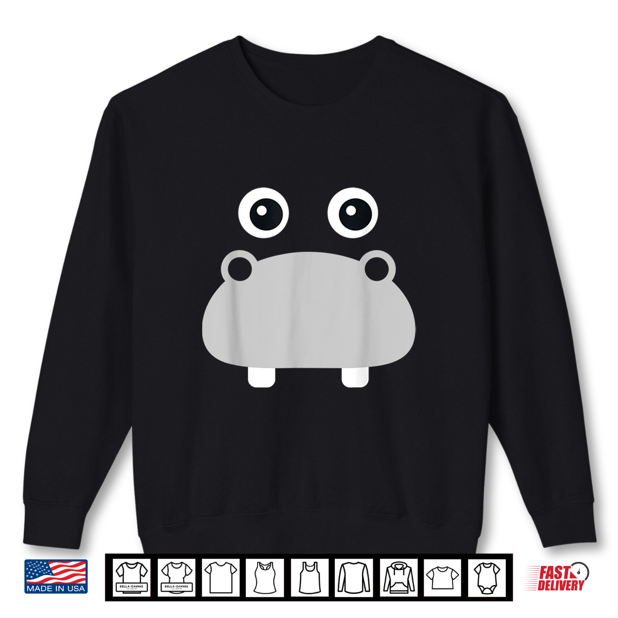 Kawaii Hippo Face Easy Halloween Costume Gift Shirt Kawaii Hippo Face Easy Halloween Costume Gift Shirt