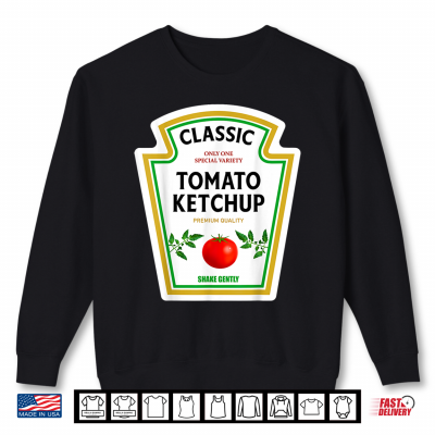 Sweatshirt Ketchup Halloween 2024 Costume Matching Mustard Condiments Shirt