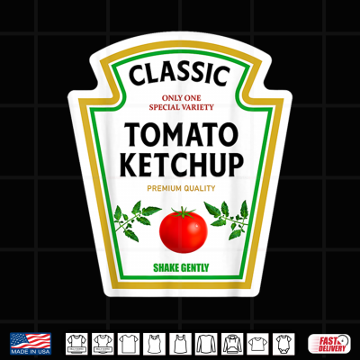 Design Ketchup Halloween 2024 Costume Matching Mustard Condiments Shirt