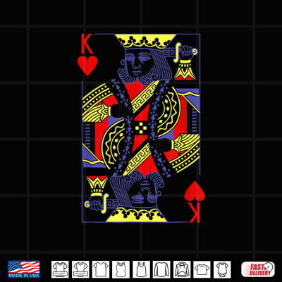 Design King Of Hearts Royal Flush Costume Halloween Playing Cards Shirt