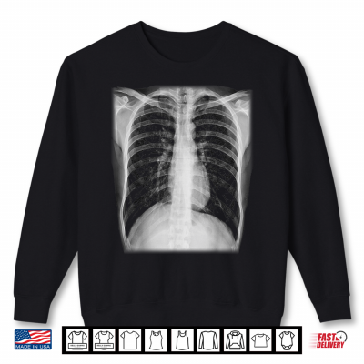 Sweatshirt Skeleton Chest X Ray Easy Costume Shirt