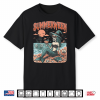 Summerween Mermaid Skeleton Beach Flamingo Halloween Shirt