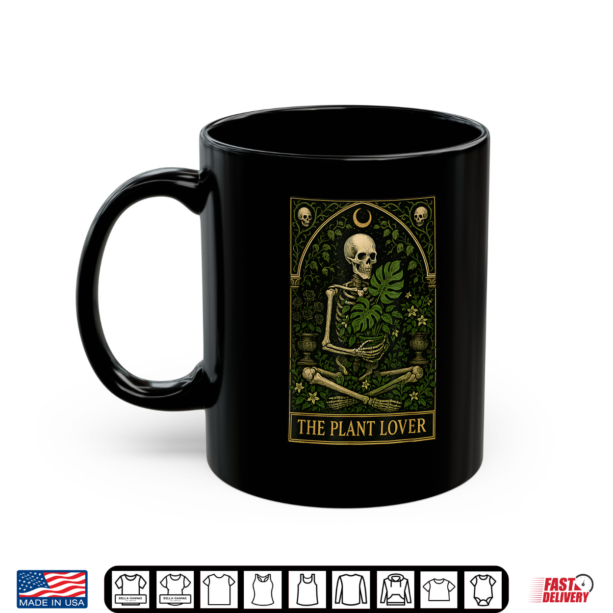 The Plant Lover Tarot Card Skeleton Halloween Spooky Season Shirt The Plant Lover Tarot Card Skeleton Halloween Spooky Season Shirt