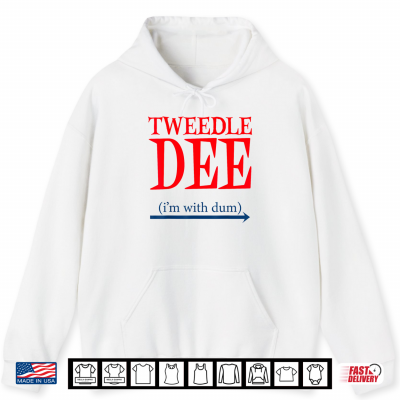 Hoodie Tweedle Dee Im With Dum Lazy Couple Halloween Costumes Shirt